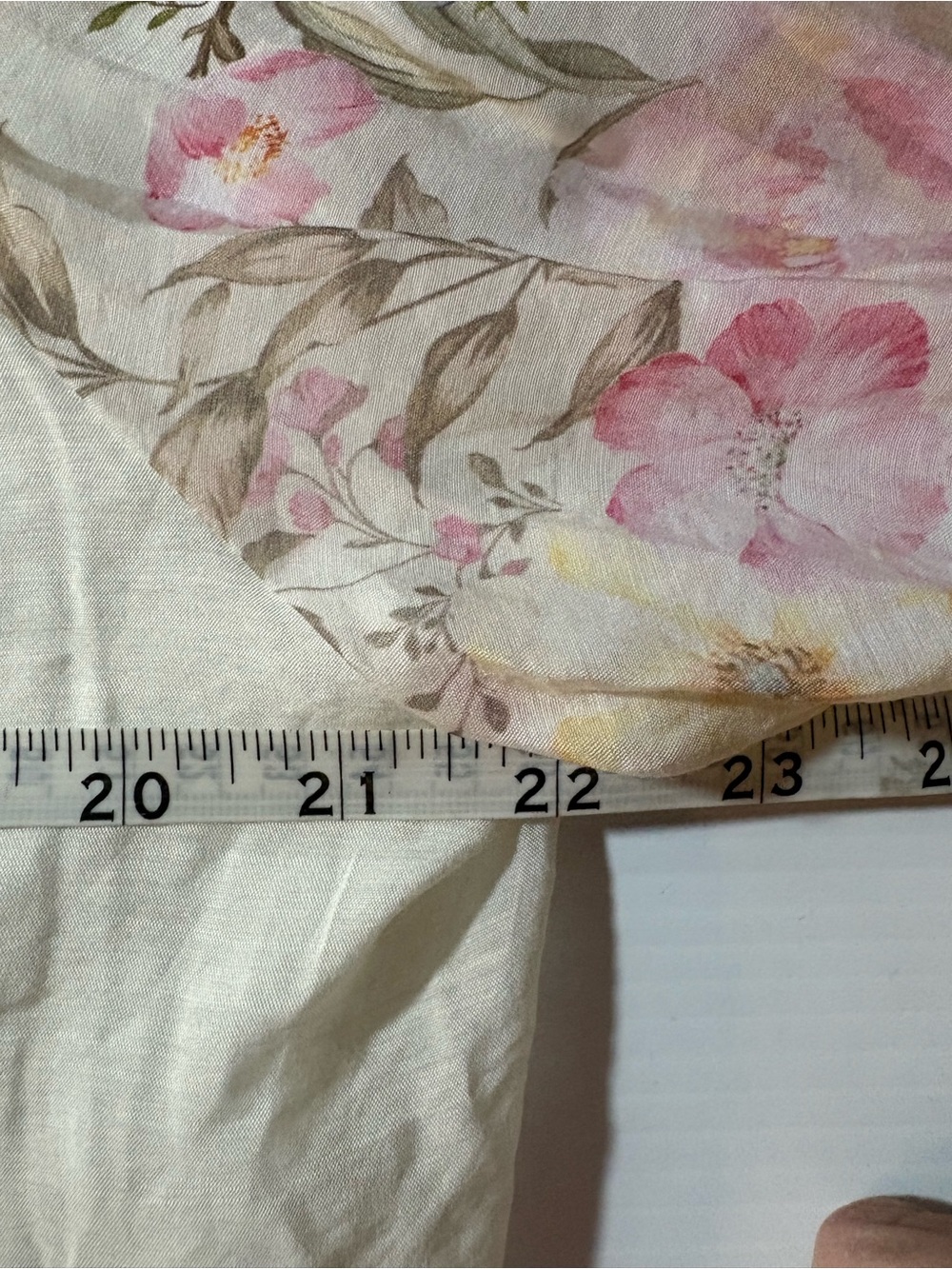 cupcakes & cashmere Sheer Floral Button-Front Blouse in White, Pink and Green - Picture 3 of 5